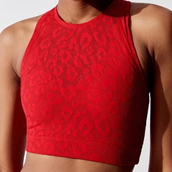 Carbon38 Tops - Brand New Adam Selman Sport Red Leopard Crop Top